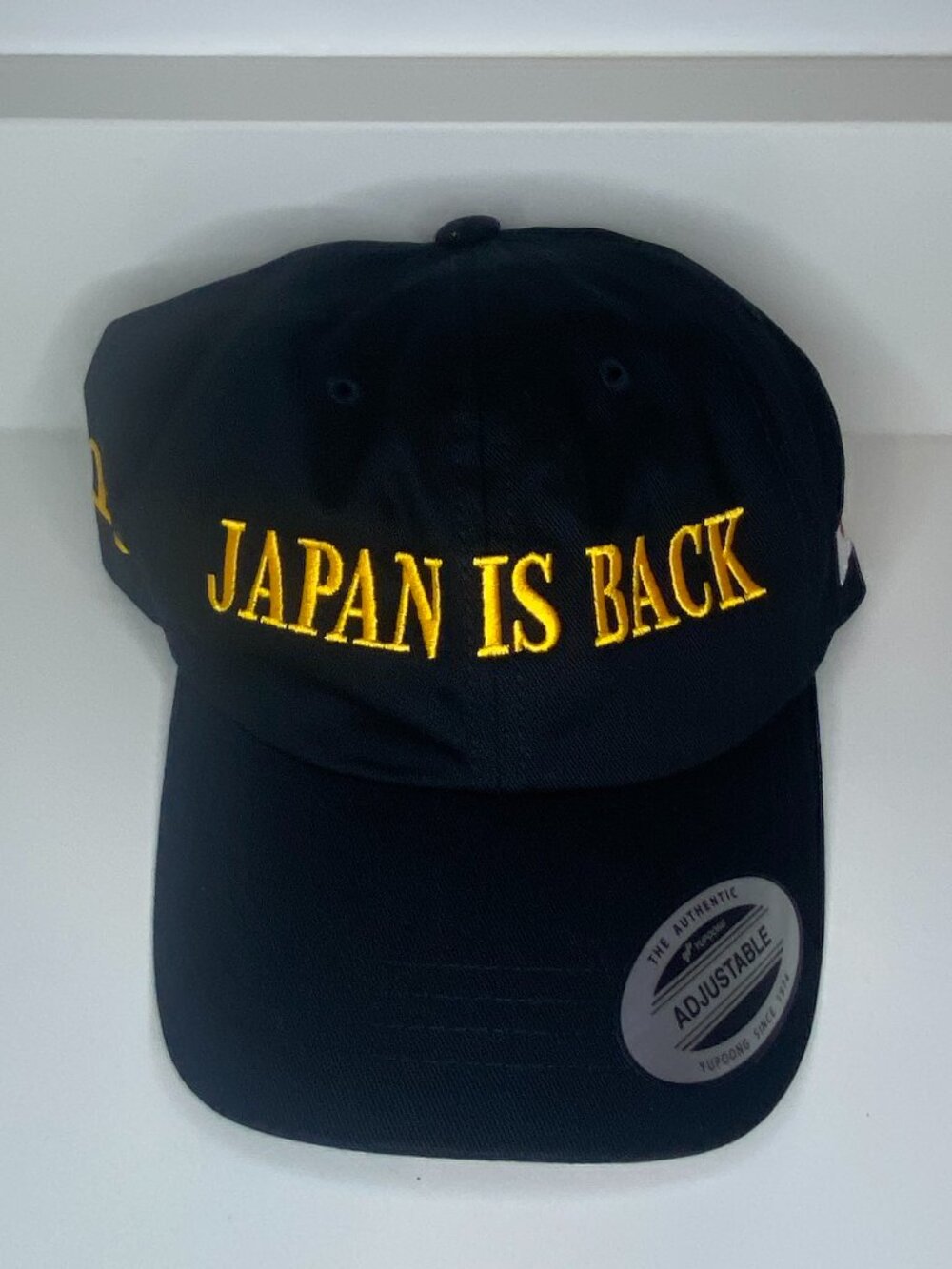 Japan Is Back Yupoong Cotton Hat Japanese Flag Black Gold New